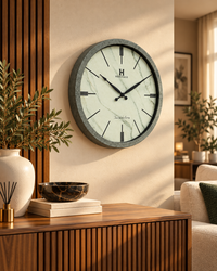 Grey Minimalist Wall Clock 20 Inches
