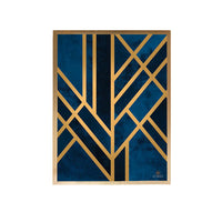 Thumbnail for Blue Art Deco Canvas Painting