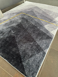 Thumbnail for Supersoft Grey Geometric Luxury Centerpiece (Rug)