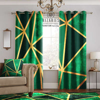 Thumbnail for Green Geo Metallic Curtains