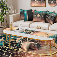 Thumbnail for Ombre Cubes Emerald & Copper Centerpiece (Rug)