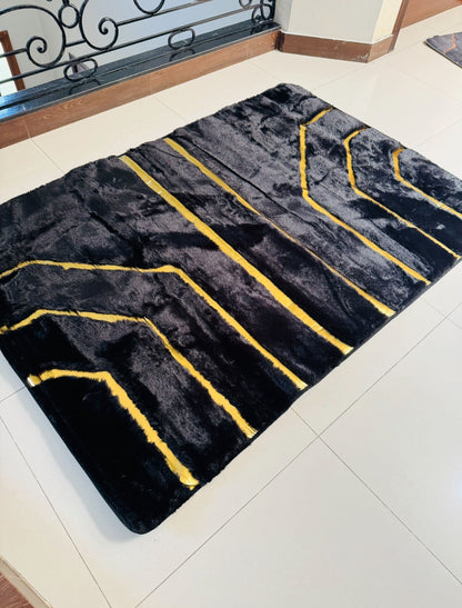 SuperSoft Plain Fur with Gold Centerpiece (Rug)