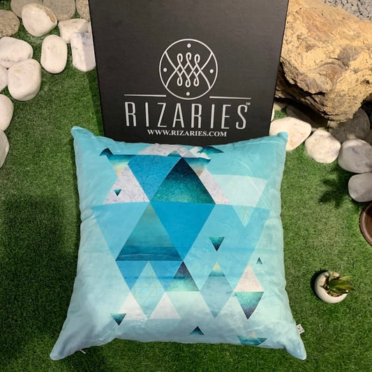 SuperSoft Sea Green Geometric Cushion Cover