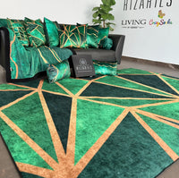 Thumbnail for Green Geo Metallic Centerpiece (Rug)
