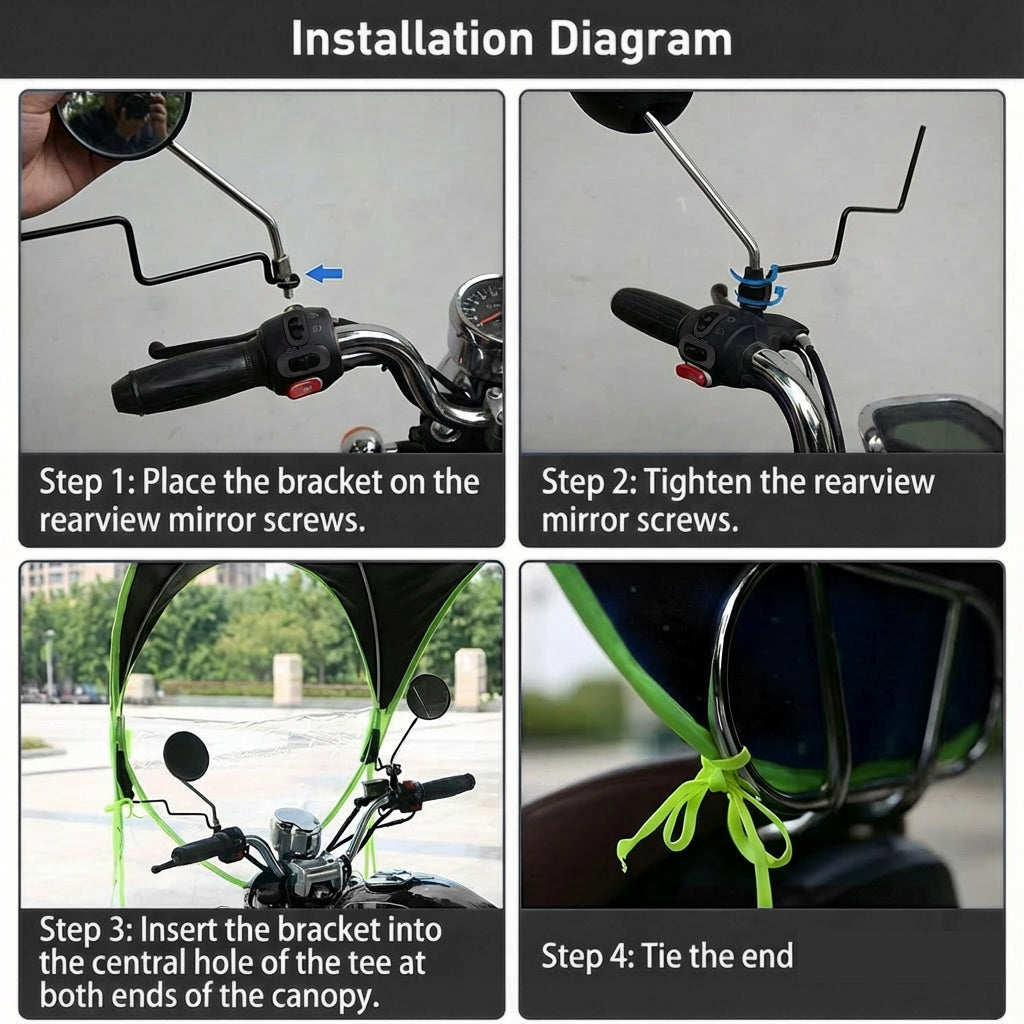 All Weather Bike Open Canopy - Protects from RAIN, UV SUNLIGHT & Dust