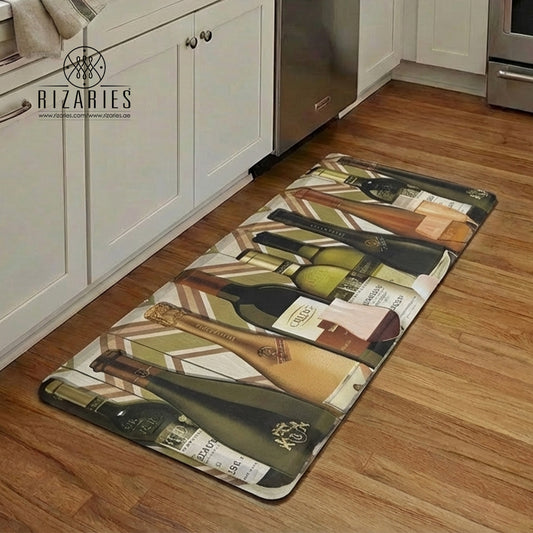 Wine Bottle Kitchen Mat