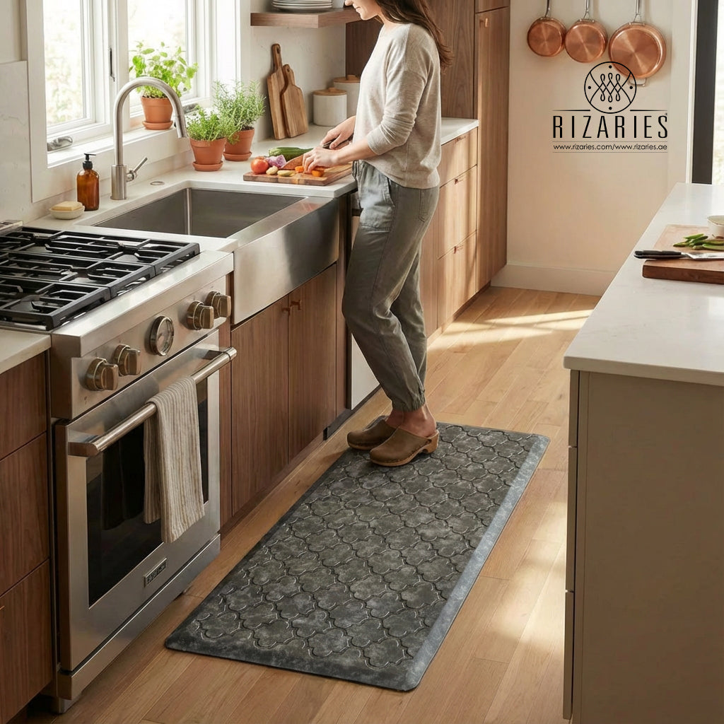 Moroccan Embossed Kitchen Mat