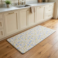 Blue Meadow Floral Kitchen Mat