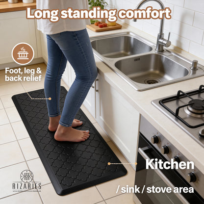 Moroccan Embossed Kitchen Mat