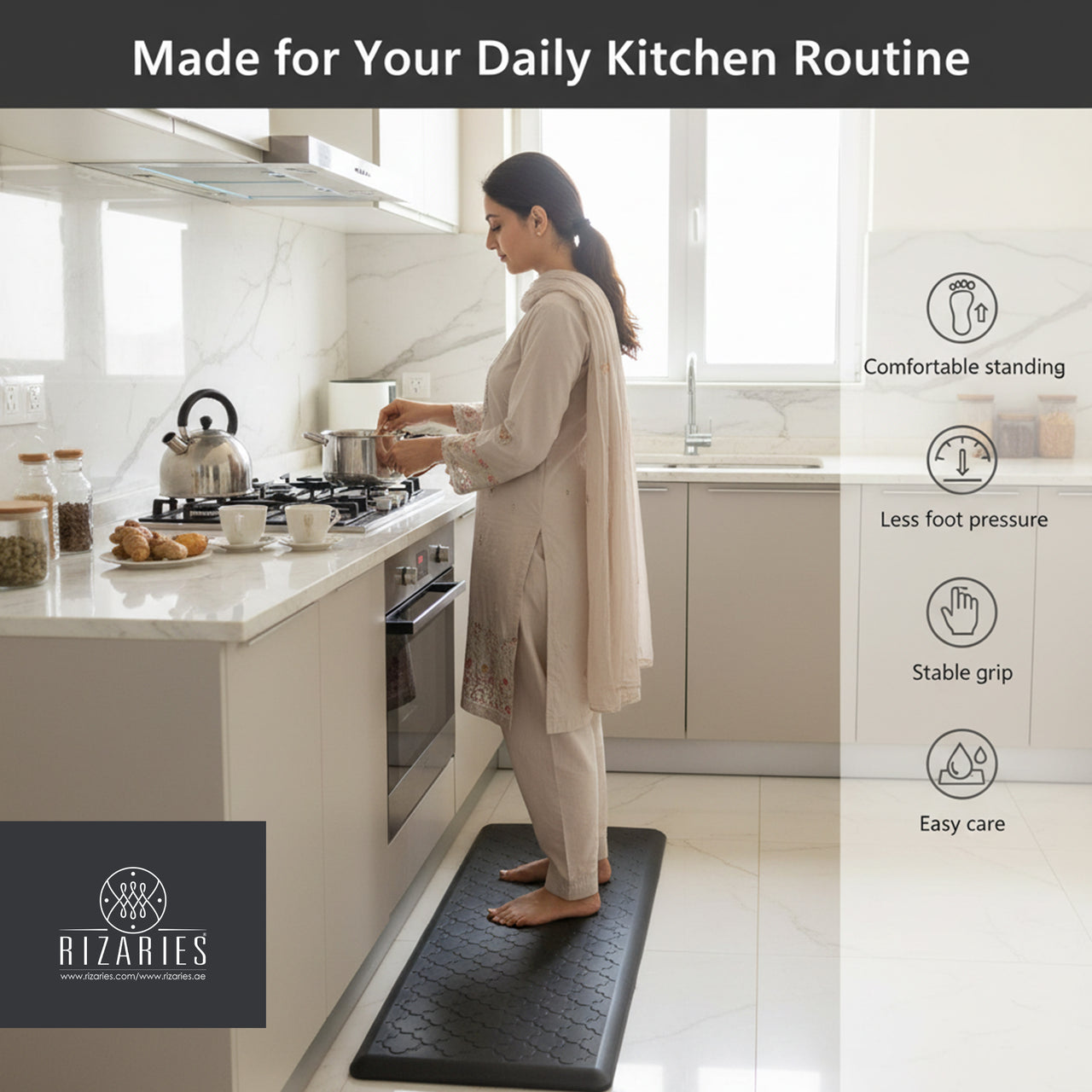 Classic Embossed Kitchen Mat