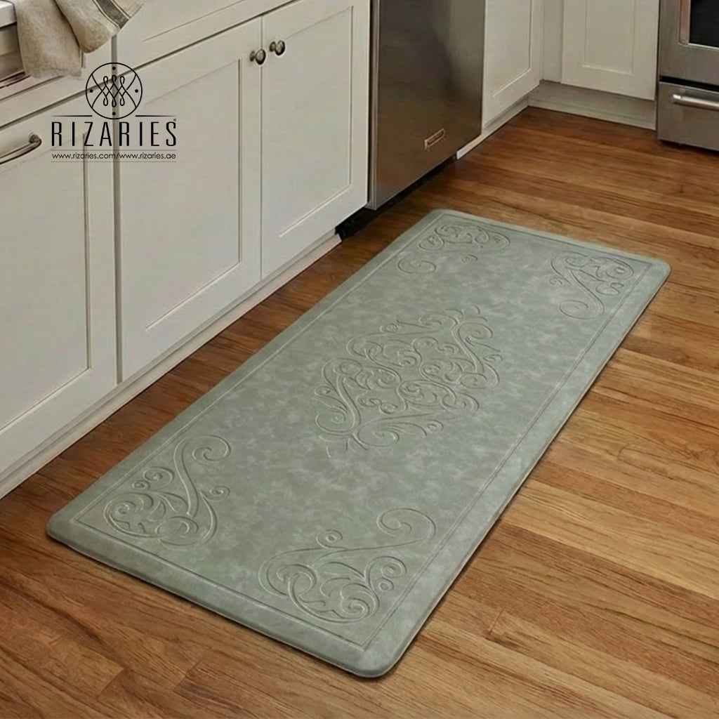 Elegant Embossed Kitchen Mat