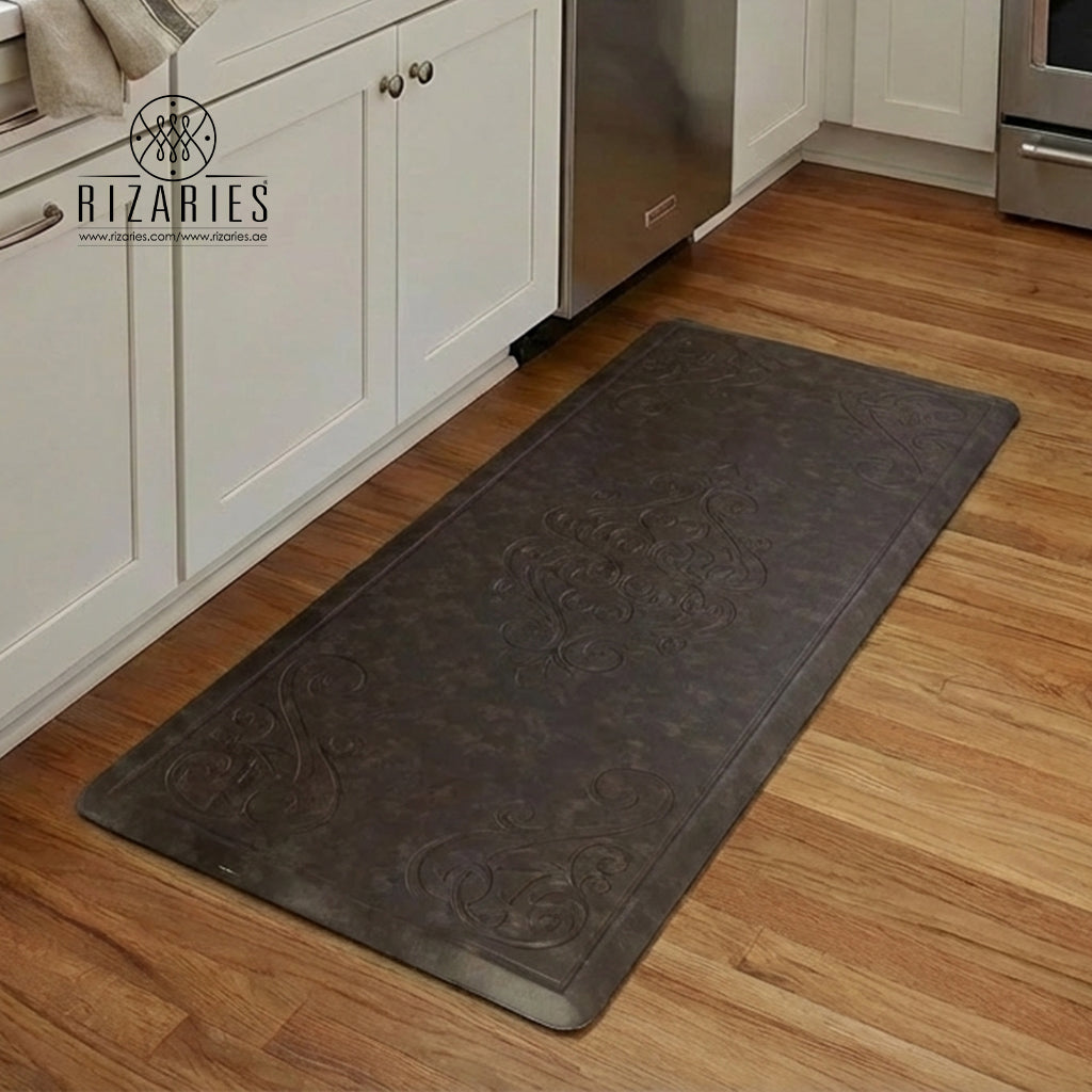 Elegant Embossed Kitchen Mat