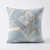 Thumbnail for SuperSoft Light Blue Gold Geometric