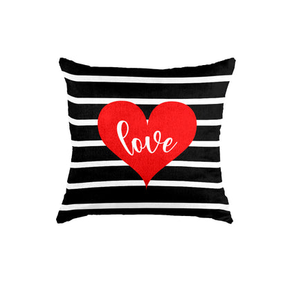 SuperSoft Black White Love Theme Throw Cushion