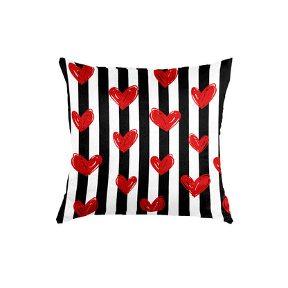 SuperSoft Hearts on Stripe Throw Cushion