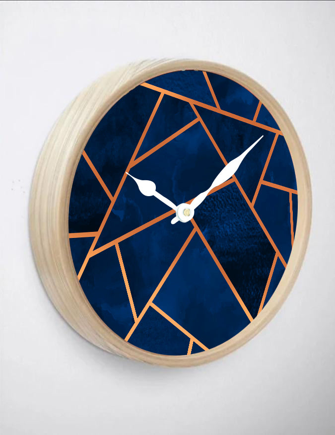 Navy & Copper Wall Clock