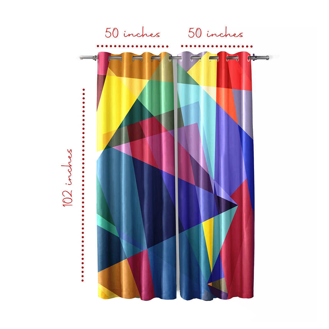 Colorful Abstract Geo Curtains