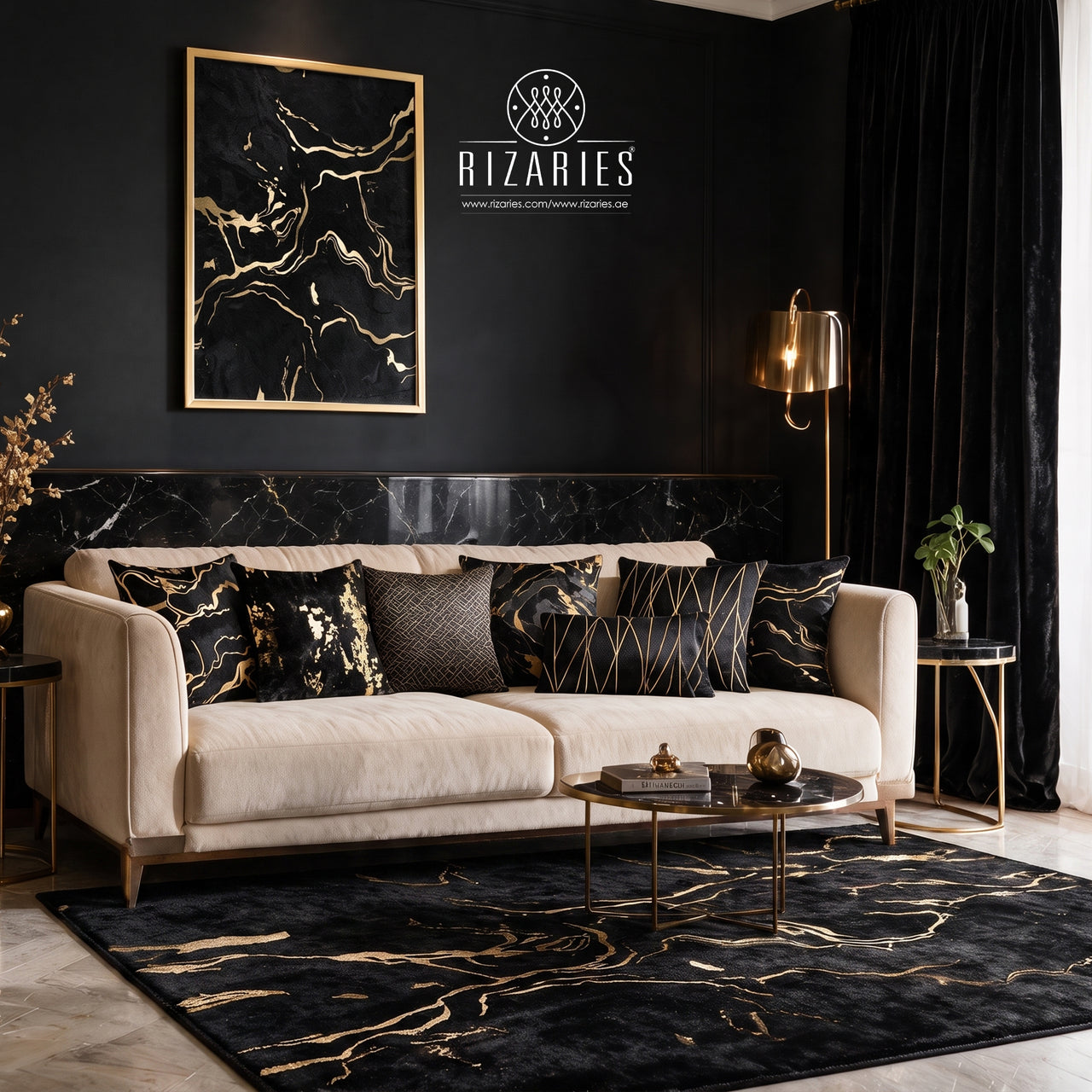 Midnight Gold Abstract Bundle of 8 (READ DESCRIPTION)