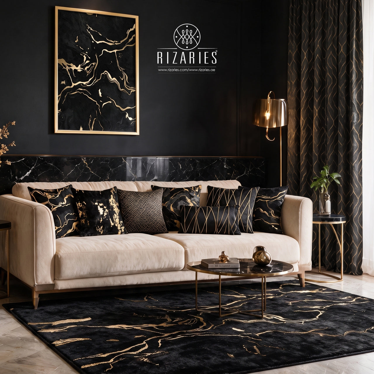 Midnight Gold Abstract Bundle of 9 (READ DESCRIPTION)