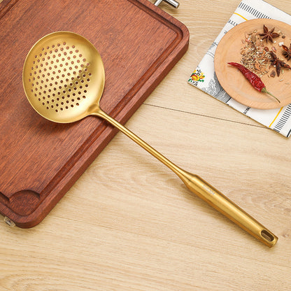 Gold Utensil Set with Stand (6 Pieces Set)