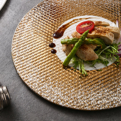 Luxury Gold Mosaic Porcelain Plates