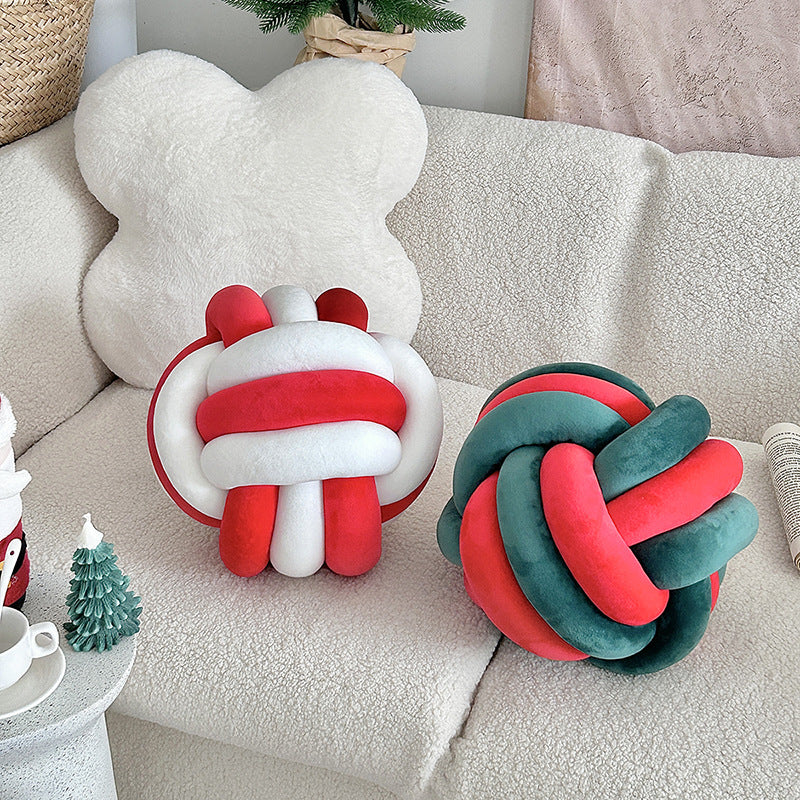 Soft Big Multi Color Knotted Cushion 30 CM