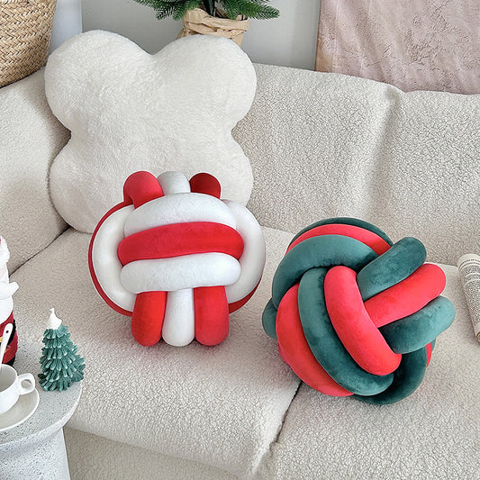 Soft Big Multi Color Knotted Cushion 30 CM