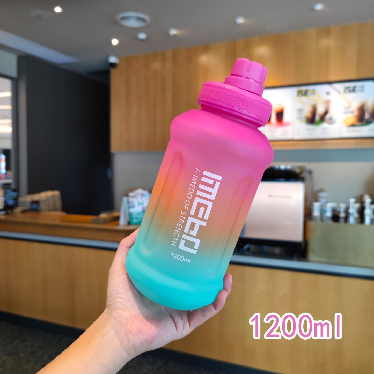 Pink Gradient Jug 1200ml Hydration Companion