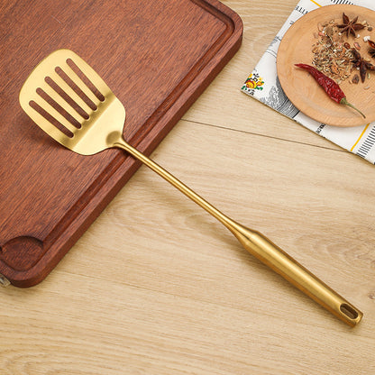 Gold Utensil Set with Stand (6 Pieces Set)