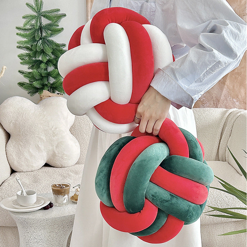 Soft Big Multi Color Knotted Cushion 30 CM