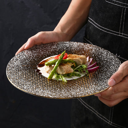Luxury Gold Mosaic Porcelain Plates