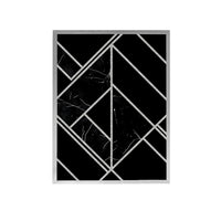 Thumbnail for Black Silver Geometric Canvas Painting
