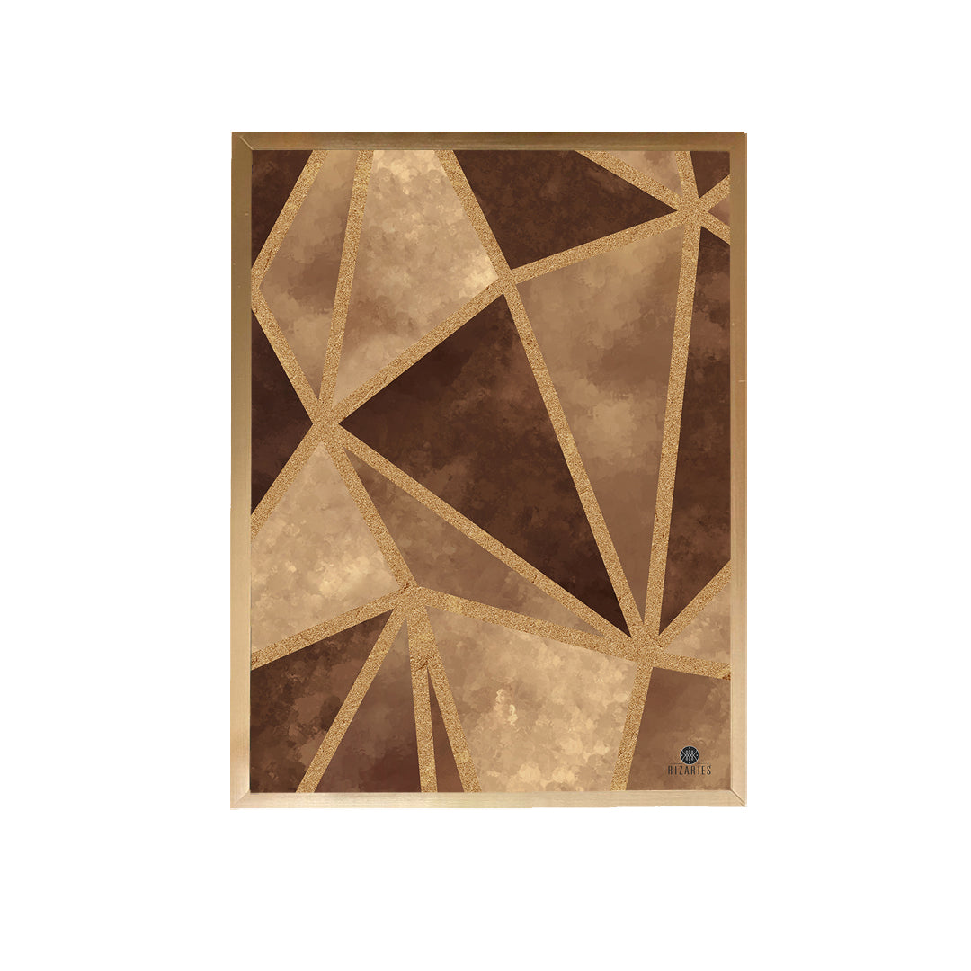 Copper Gold Triangle Painting