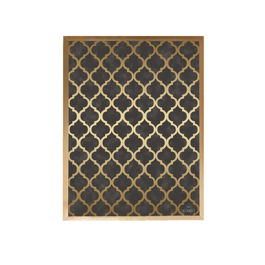 Elegant Quatrefoil Canvas Painting