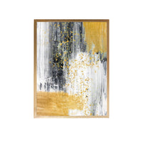 Thumbnail for Yellow White Abstract Handmade Canvas Painting