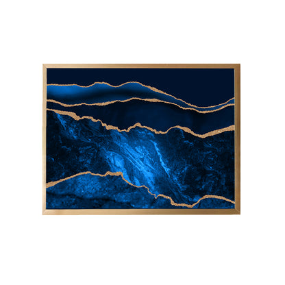 New Blue Gold Canvas Painting