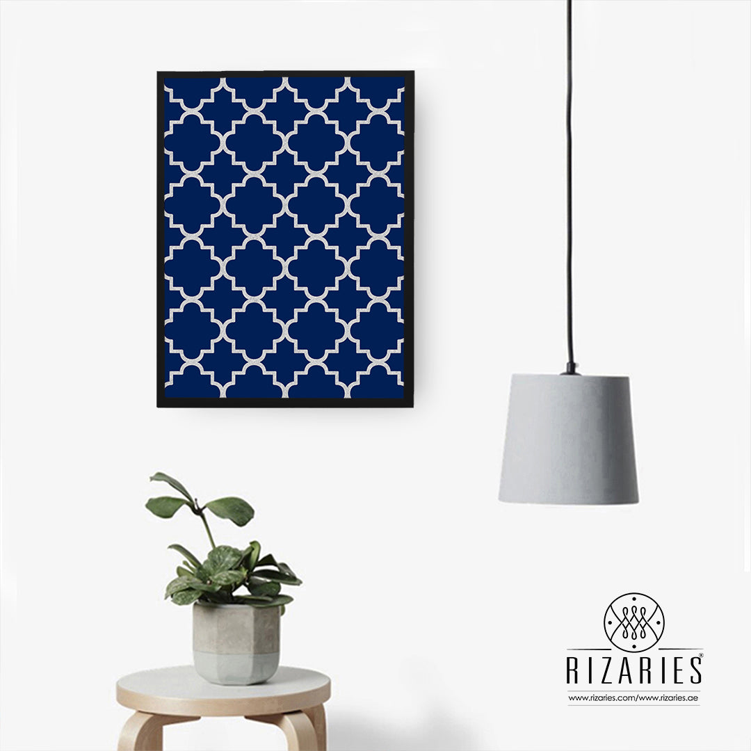 Moroccan Navy Canvas Painting