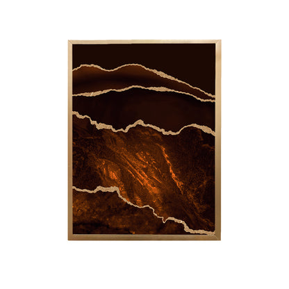 Brown Lava Abstract Canvas Painting