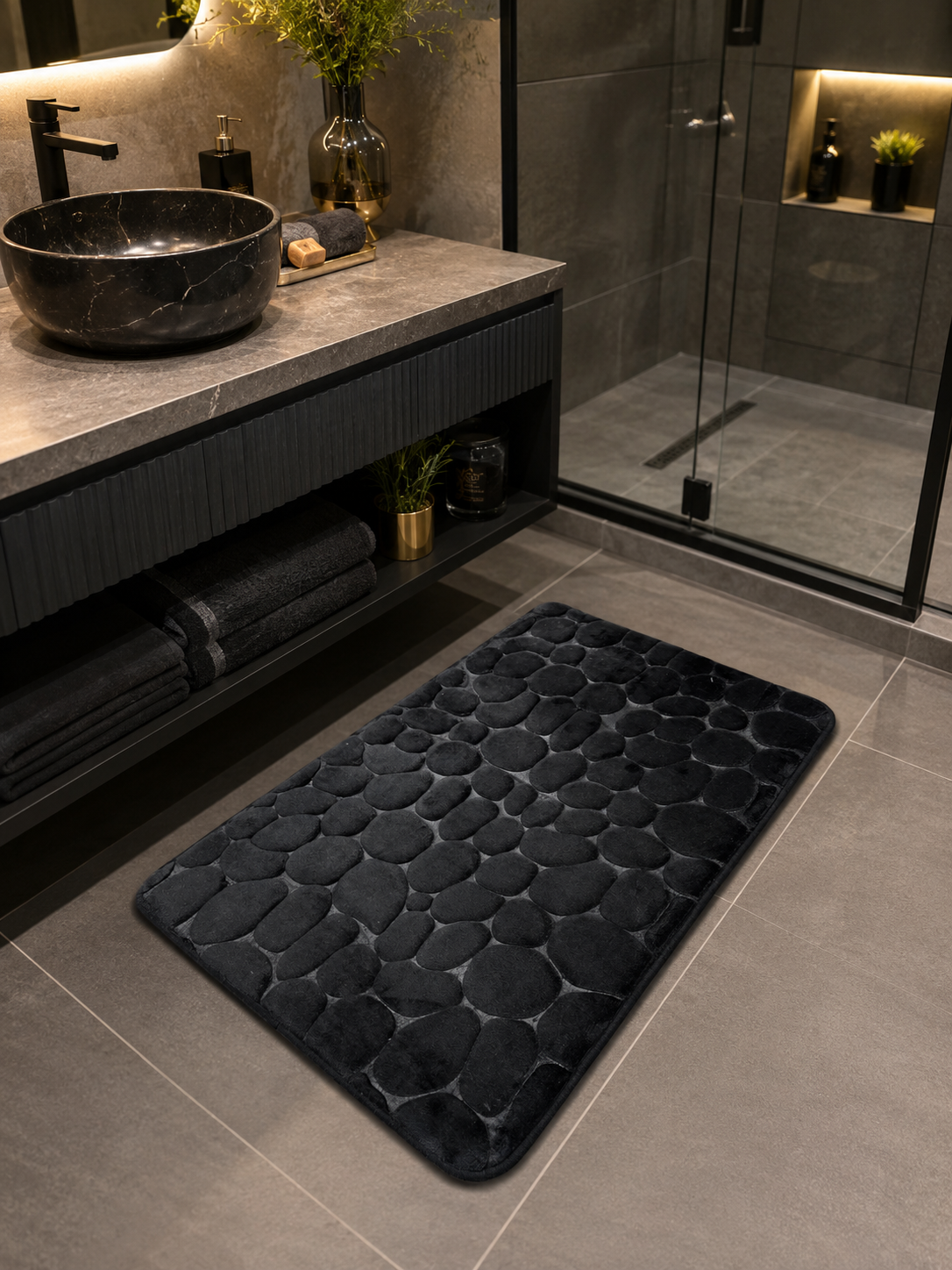 SuperSoft Memory Pebble Door/Bath Mat