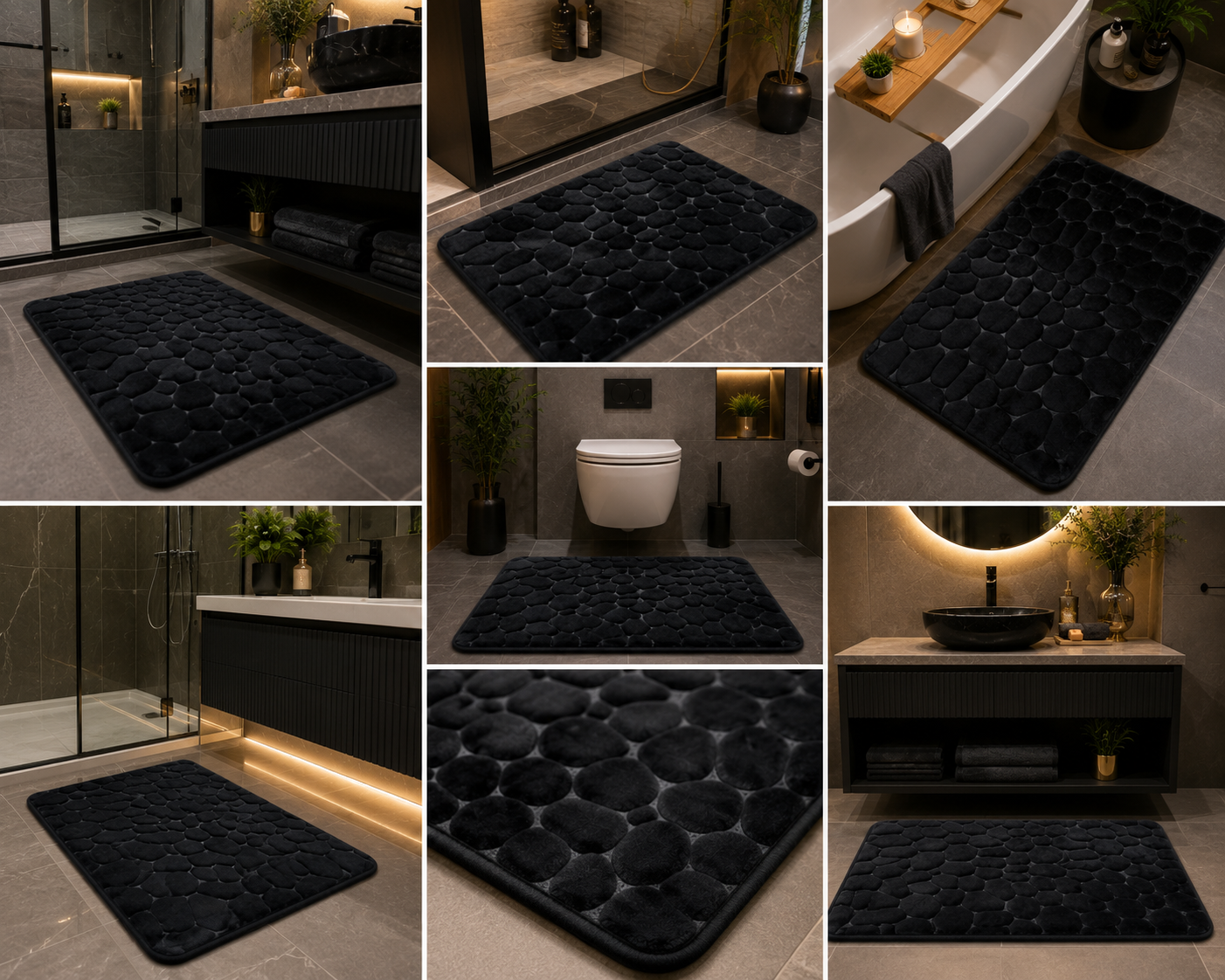 SuperSoft Memory Pebble Door/Bath Mat
