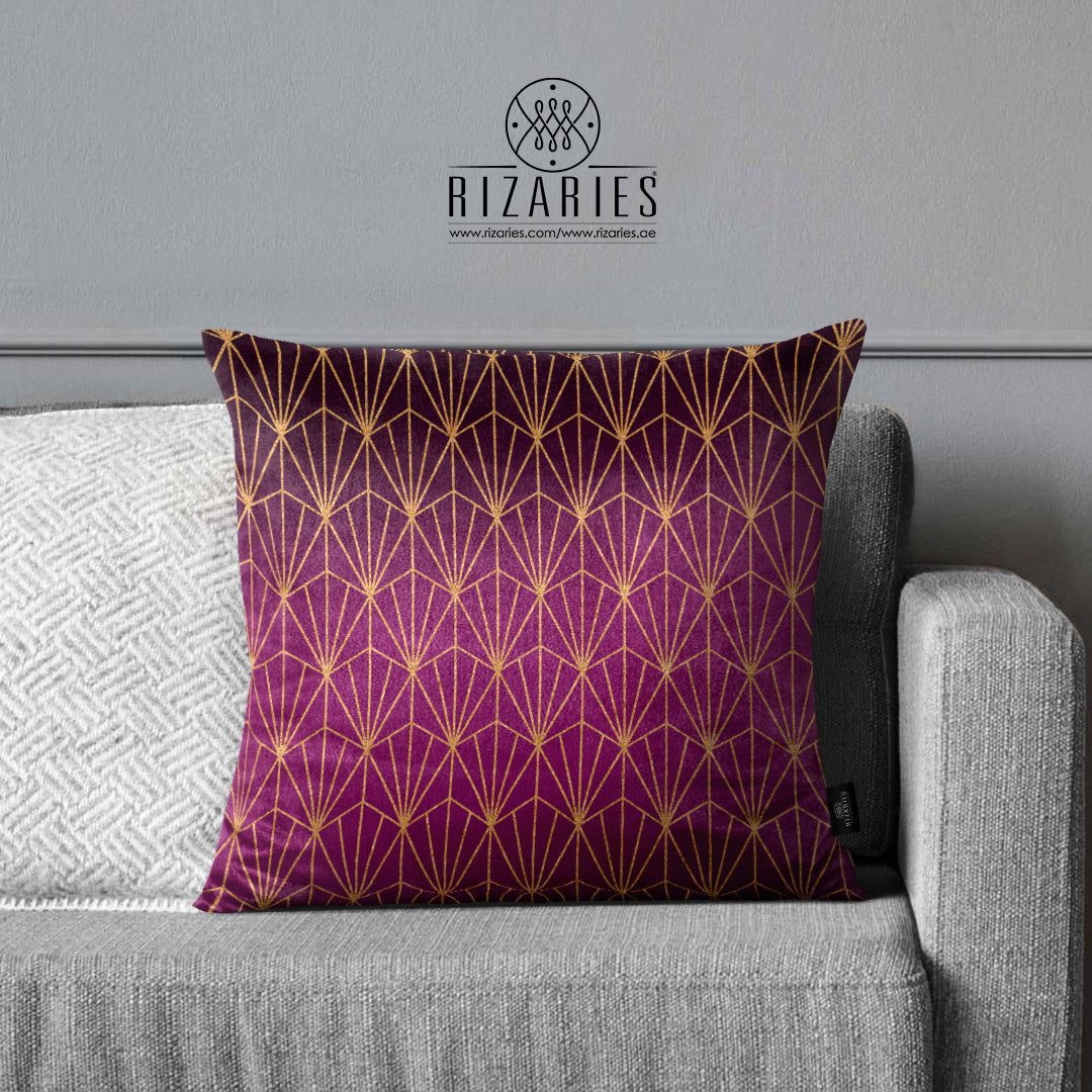 SuperSoft Gold Purple Throw Pillow