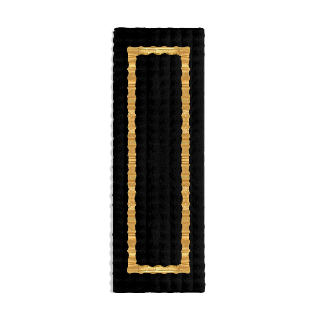 SuperSoft Box Style Fur with Gold Runner Rug