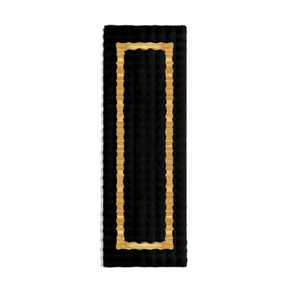 SuperSoft Box Style Fur with Gold Runner Rug