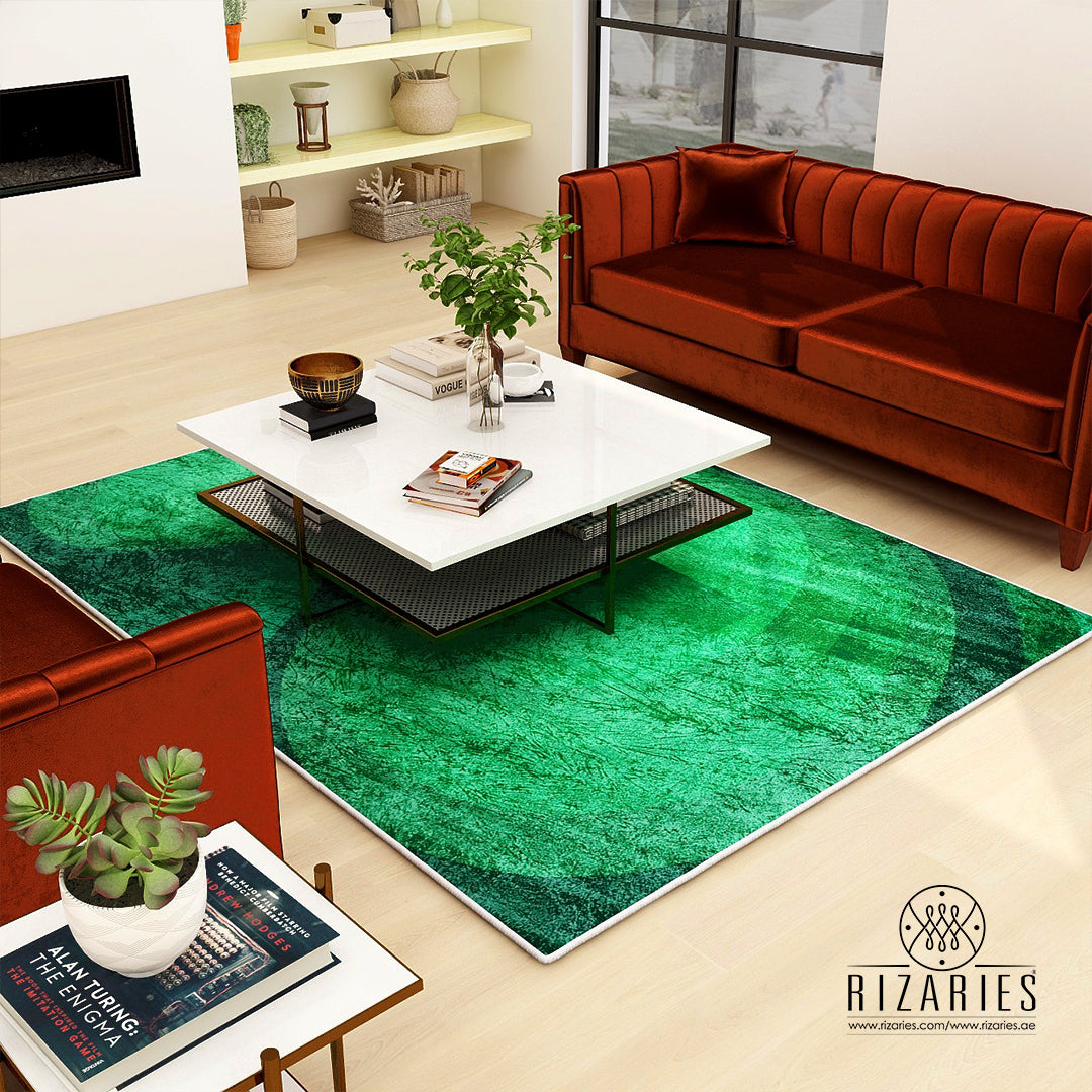 Shades of Green Centerpiece (Rug) (CLEARANCE SALE)