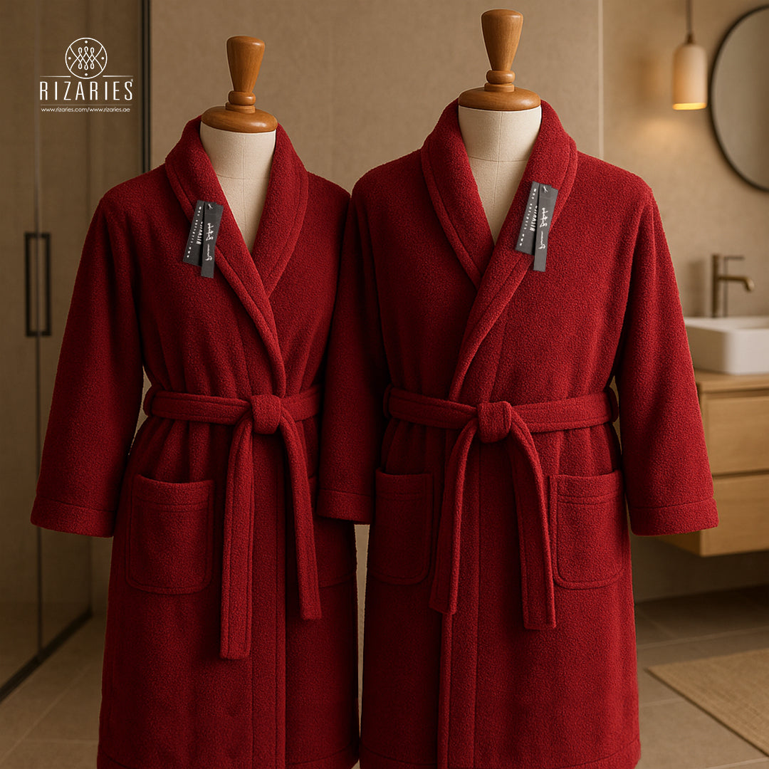 Couple Set Red (2 Velour Bathrobe)