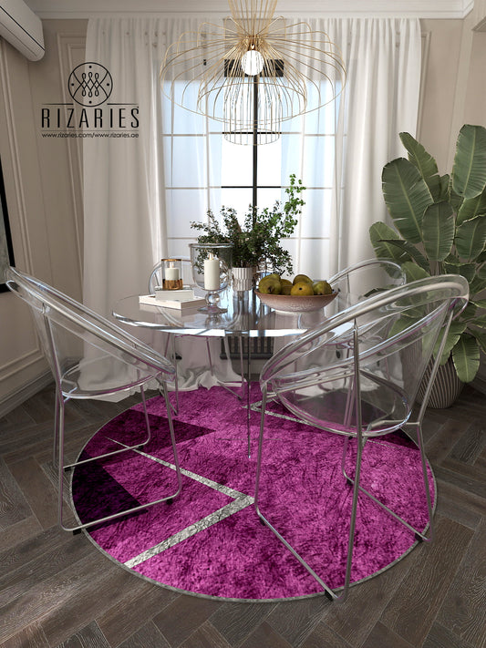Shades of Purple Triangle Round Centerpiece (Rug)