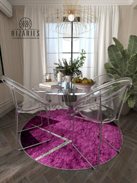 Shades of Purple Triangle Round Centerpiece (Rug)