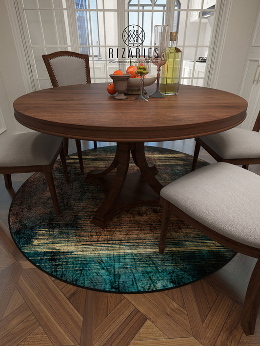 Ombre Lines Round Centerpiece (Rug)