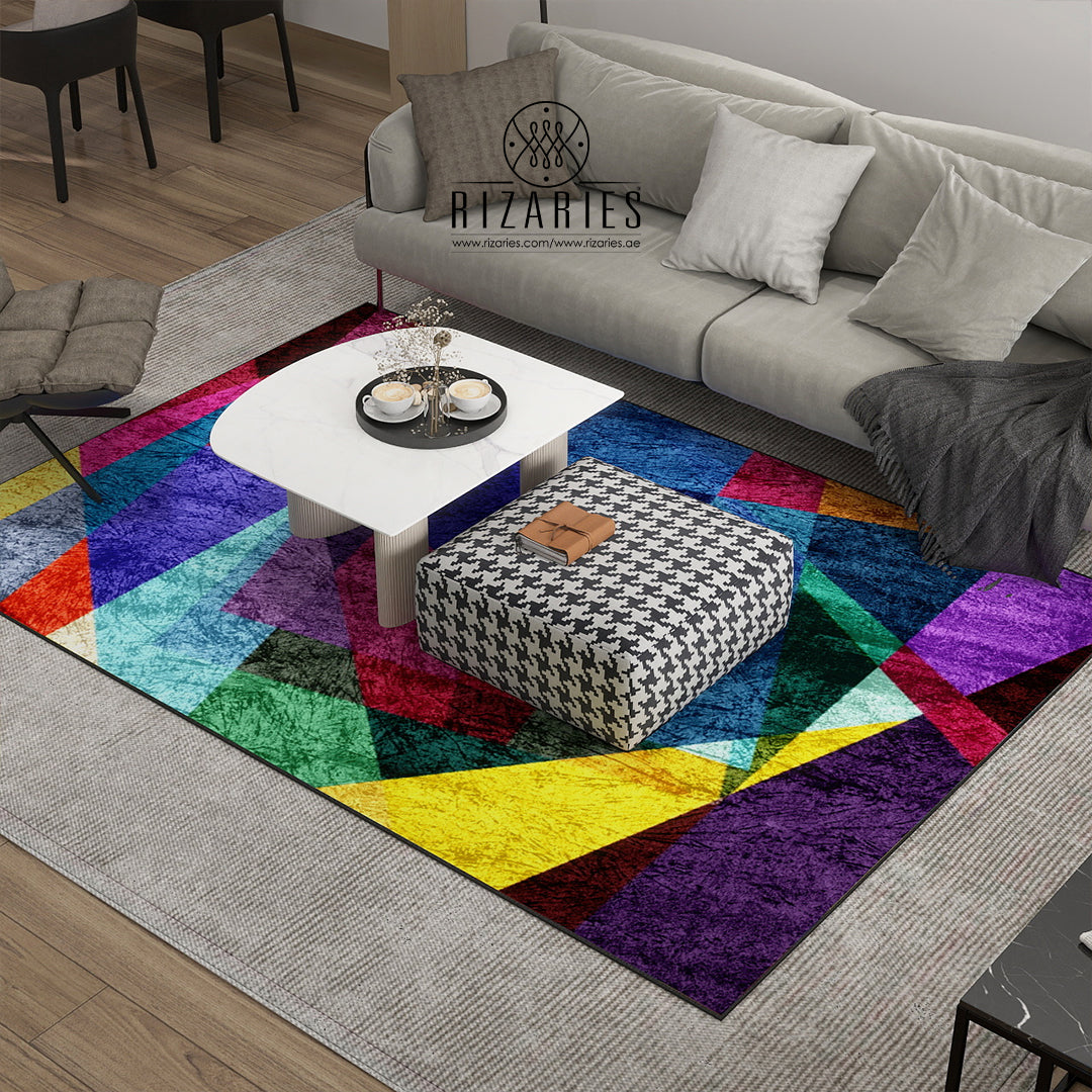 Colorful Abstract Geo Centerpiece (Rug) (CLEARANCE SALE)