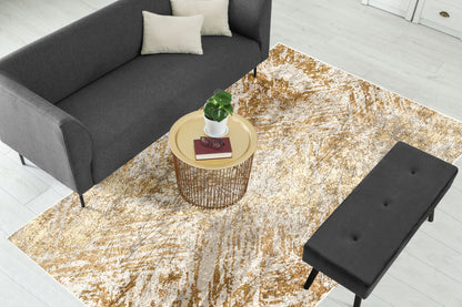 Copper Gold Abstract Pattern Centerpiece (Rug)